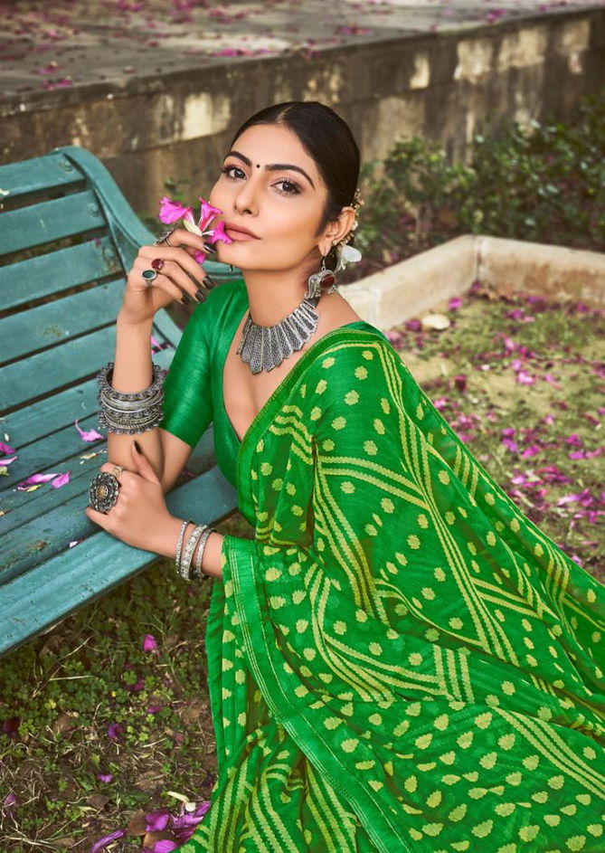 Lt Sakhi Fancy Ethnic Wear Printed Wholesale Chiffon Sarees
